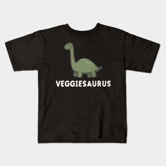 Veggiesaurus Vegan Dinosaur Kids T-Shirt by yeoys